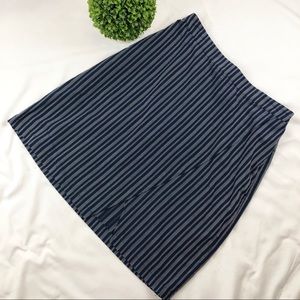 Navy Striped Women's Skirt